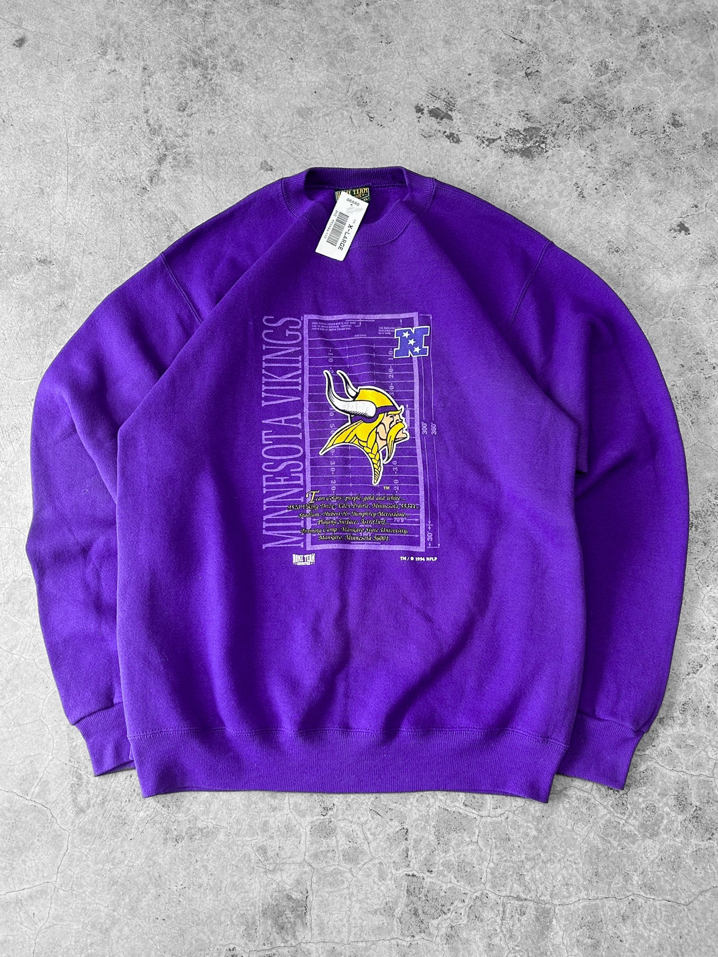 90’s Minnesota Vikings 1994 NFL Crewneck NWT - XL