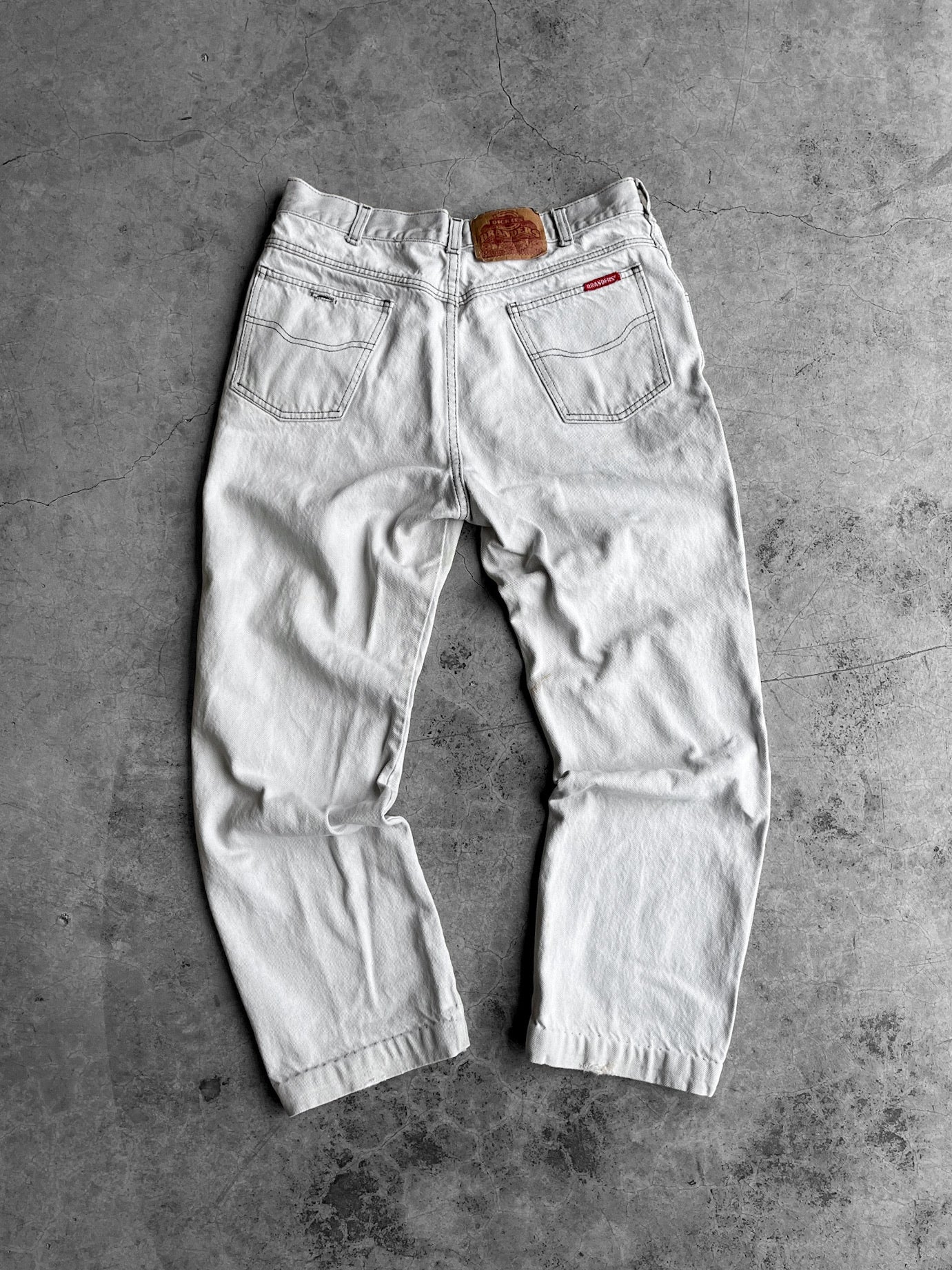 70’s Branders White Jeans - 34 x 30