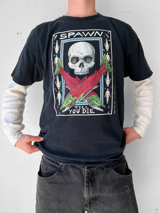 90’s Spawn Till You Die Fishing Shirt  - XL
