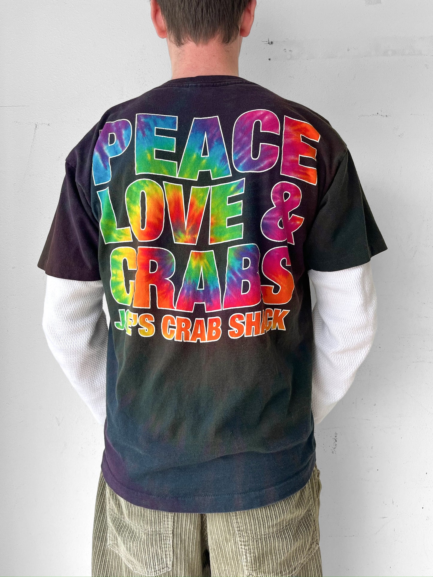 90’s Joe’s Crab Shack Tie-Dye Peace Shirt - M
