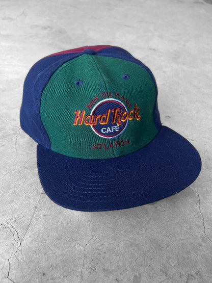 Vintage Hard-rock Cafe Atlanta Multicolor Panel Snapback Hat