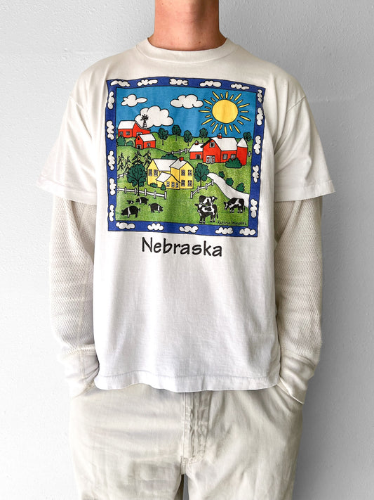 90’s Nebraska Farm Nature Art Shirt - XL