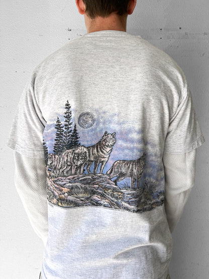 90’s Great Smoky Mountains Nature Art Shirt - L