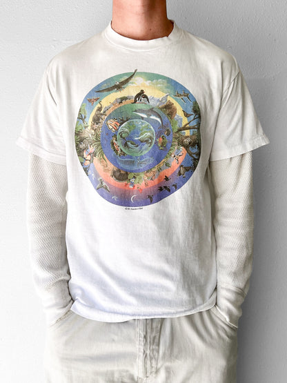 90’s Earth Evolution of Life Nature Art Shirt - L