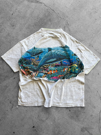 90’s Aquatic Las Vegas AOP Ringer Shirt - XL