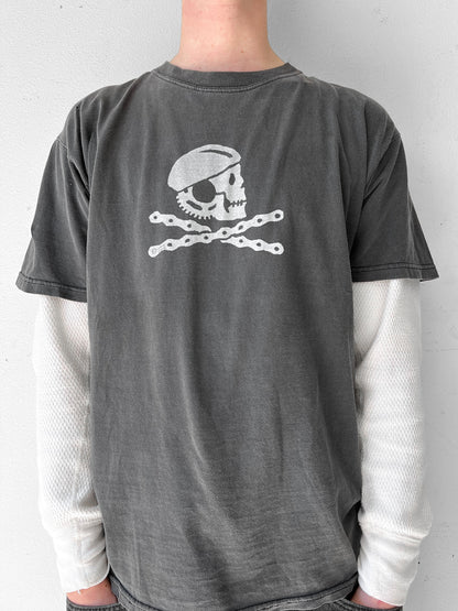 90’s Faded Black Skeleton Bones Shirt - L