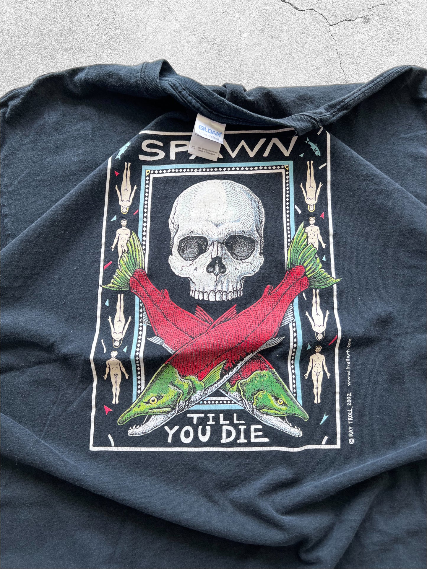 90’s Spawn Till You Die Fishing Shirt  - XL