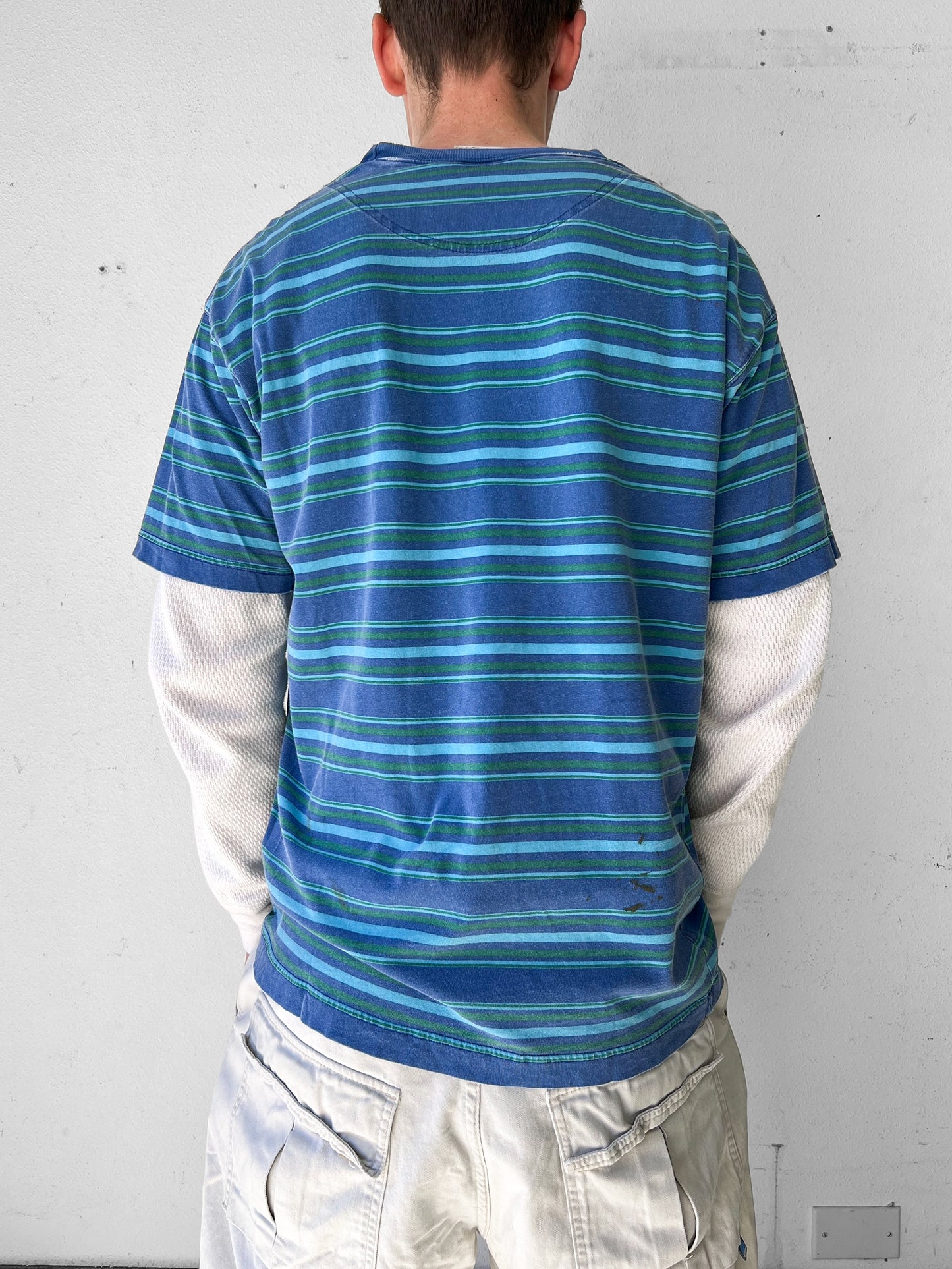 90’s Faded & Distressed GAP Striped Shirt - M