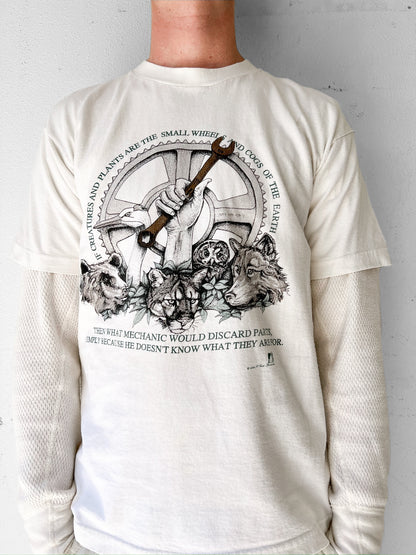 90’s Wilderness Animal Art Shirt - L