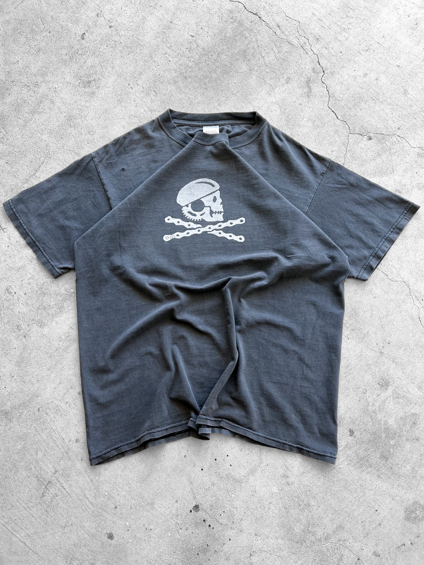 90’s Faded Black Skeleton Bones Shirt - L