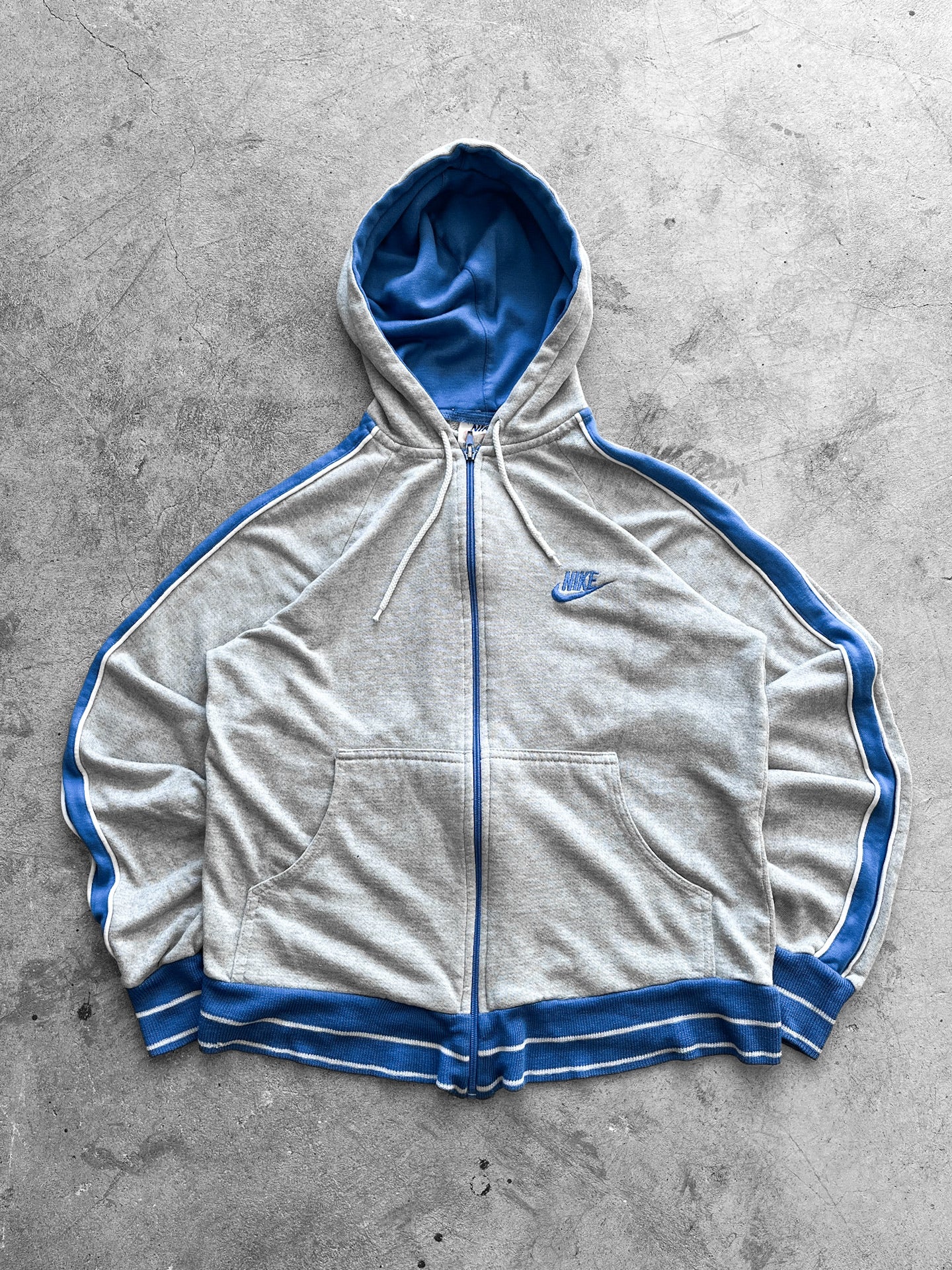 70's Nike Swoosh Zip Up Hoodie - S