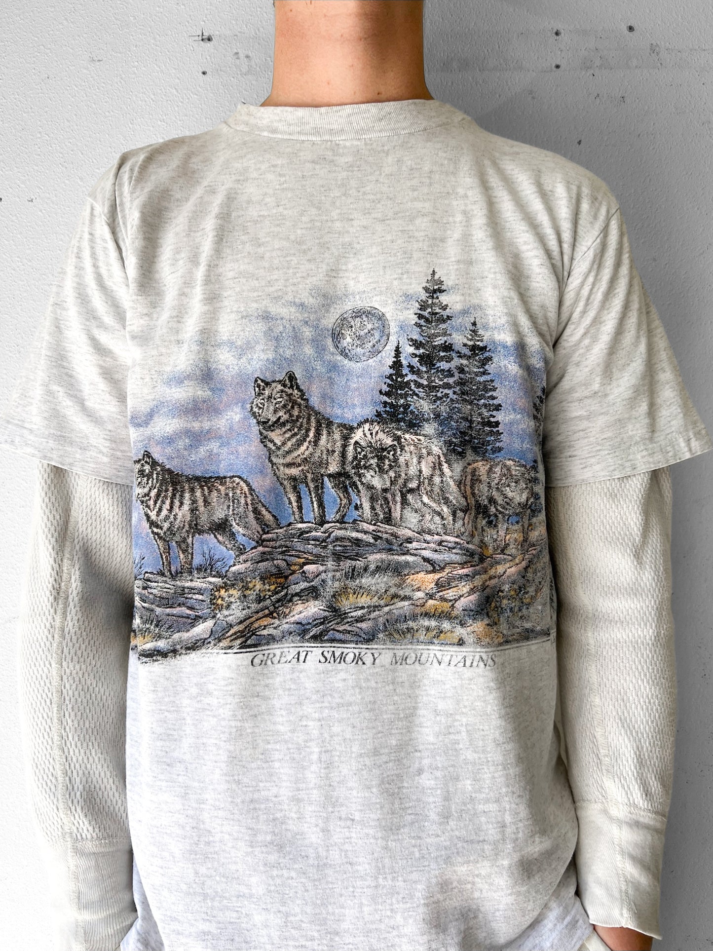90’s Great Smoky Mountains Nature Art Shirt - L