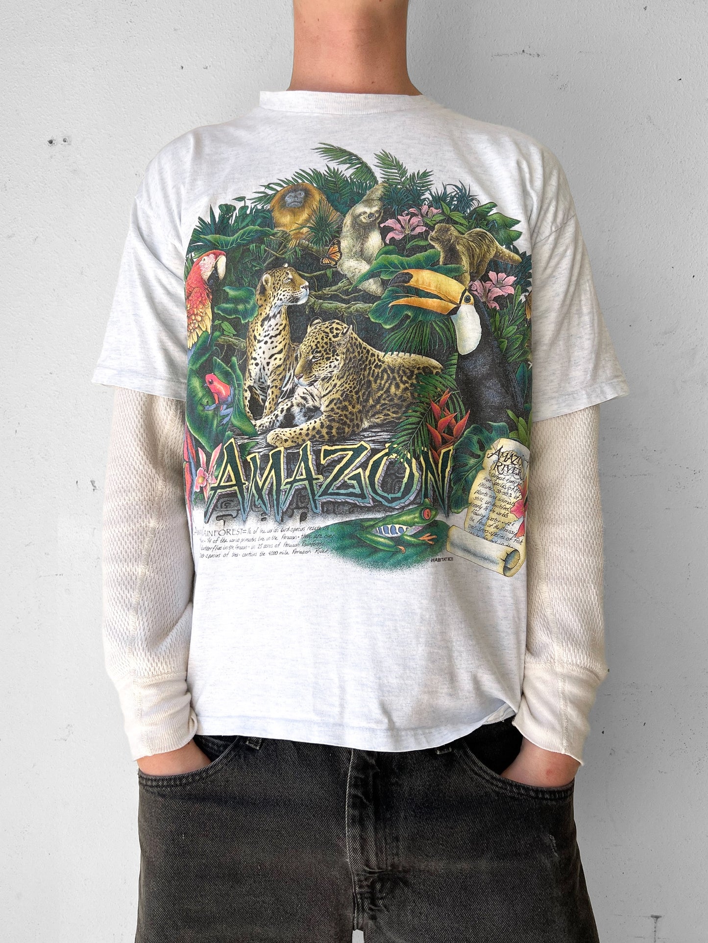 90’s Amazon Rainforest AOP Shirt - L