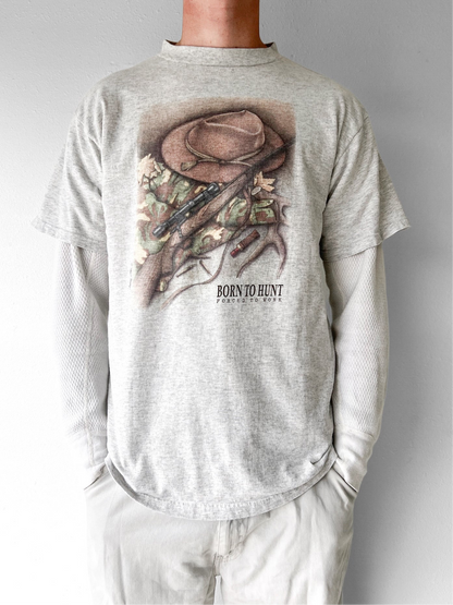 90’s “Born to Hunt” Art Hunting Shirt - L