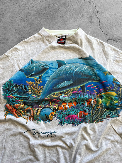90’s Aquatic Las Vegas AOP Ringer Shirt - XL