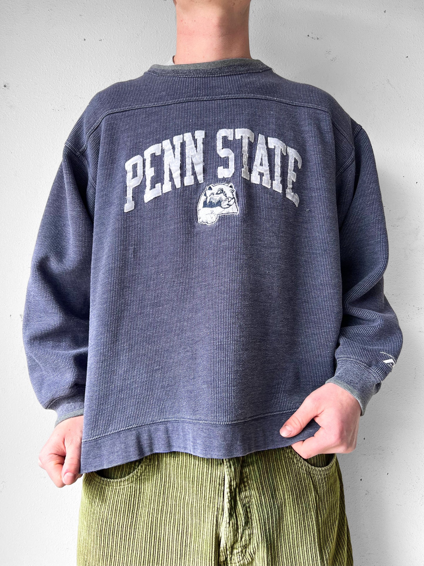 90’s Penn State Woven Crewneck - L
