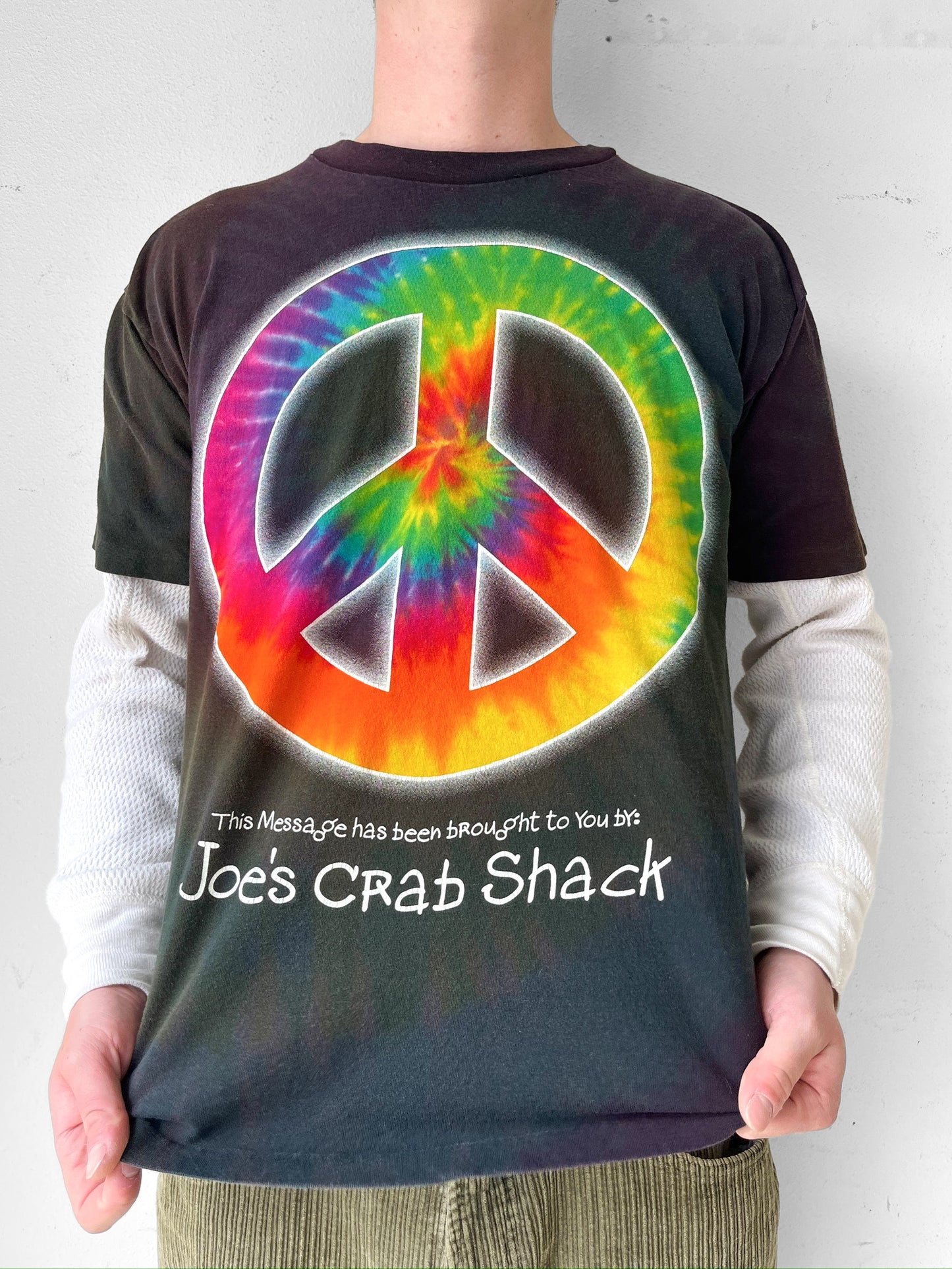 90’s Joe’s Crab Shack Tie-Dye Peace Shirt - M