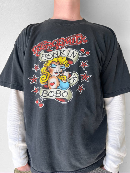 90’s Aerosmith American Tattoo Art Shirt - XL