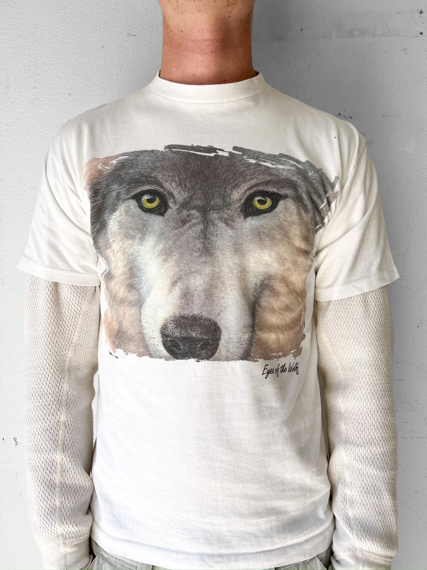 "Eyes of the Wolf" Big Face Animal Shirt - M