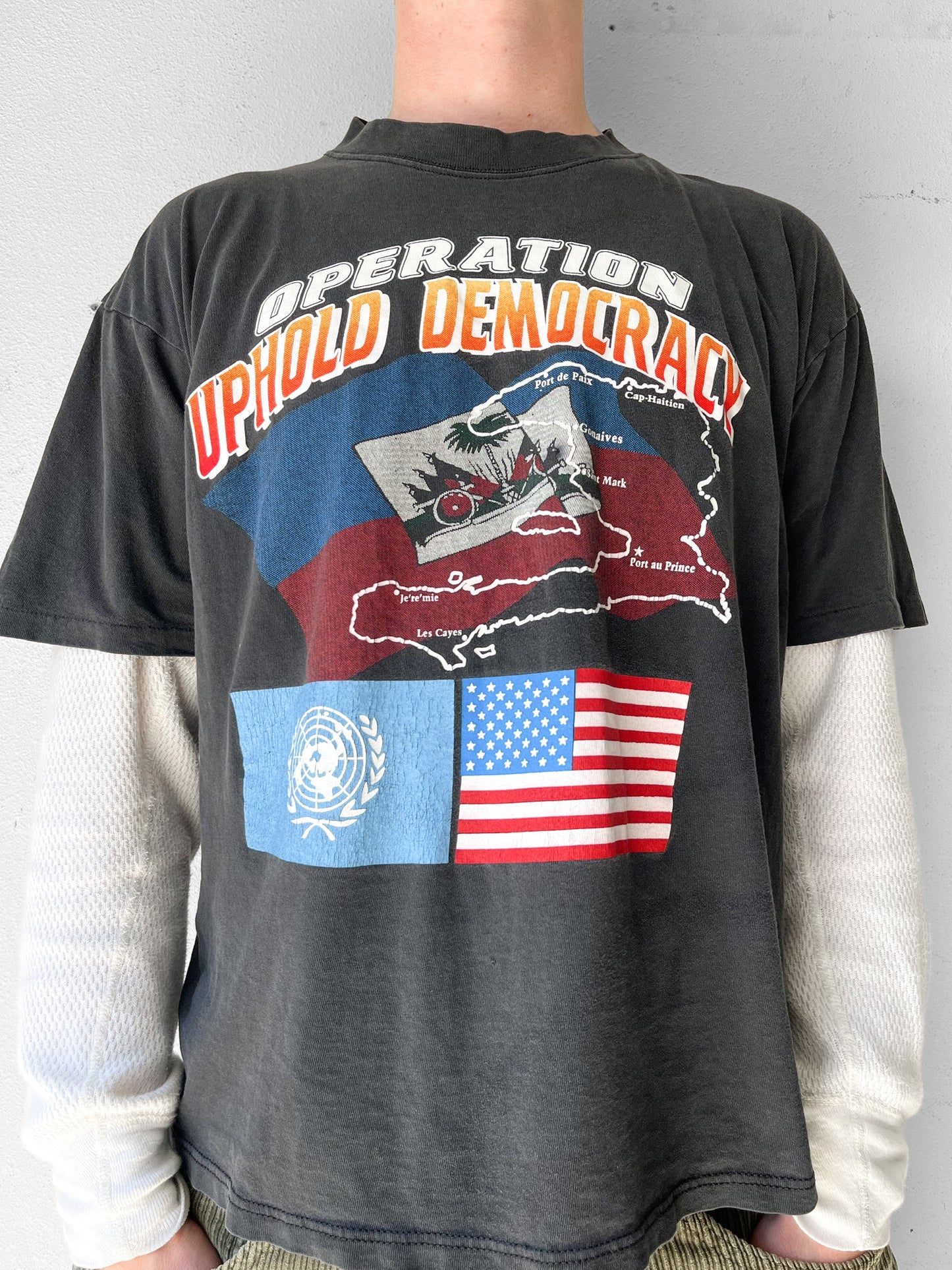 90’s Operation Uphold Democracy Military Shirt - M