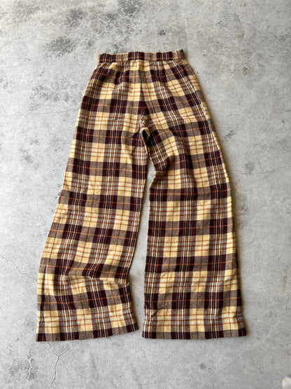 70’s Wool Checkered Pants - Ladies