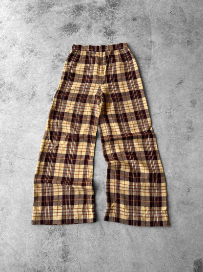 70’s Wool Checkered Pants - Ladies